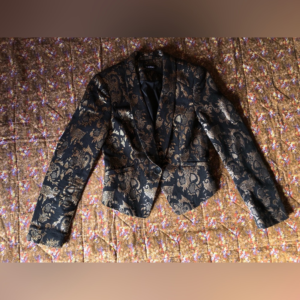 Women’s XS Black & Gold Blazer Jacket